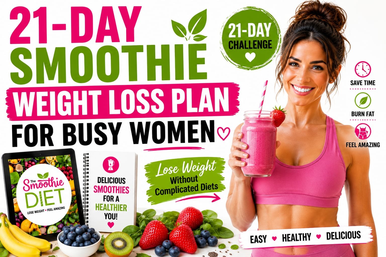 21-Day Smoothie Weight Loss For Busy Women